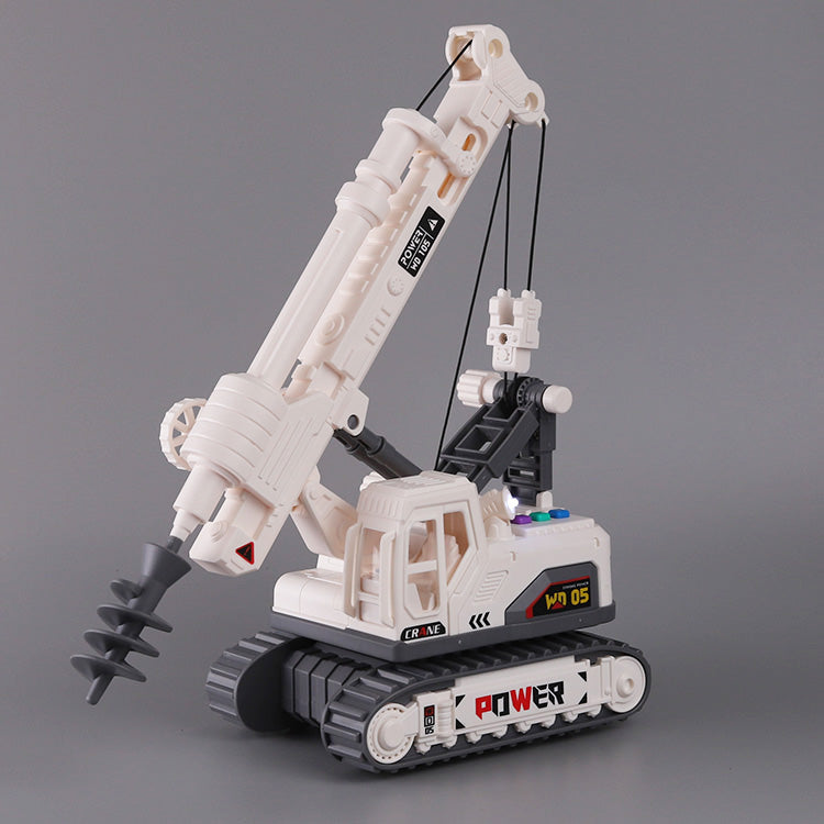 White rotary drilling rig model for kids from