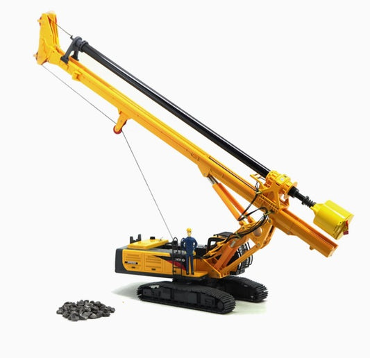 XCMG XR220 Rotary Drilling Model Yellow  model alloy model